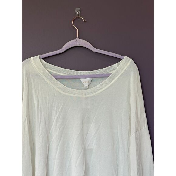 NWT Wilfred Librement Sweater White Asymmetrical Hem Size Medium - Picture 5 of 11